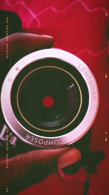 Lensbaby Composer lens on film set