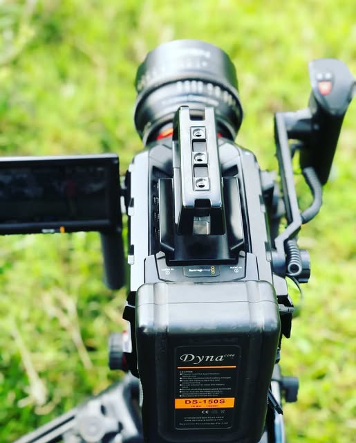 Cinema camera rig on location